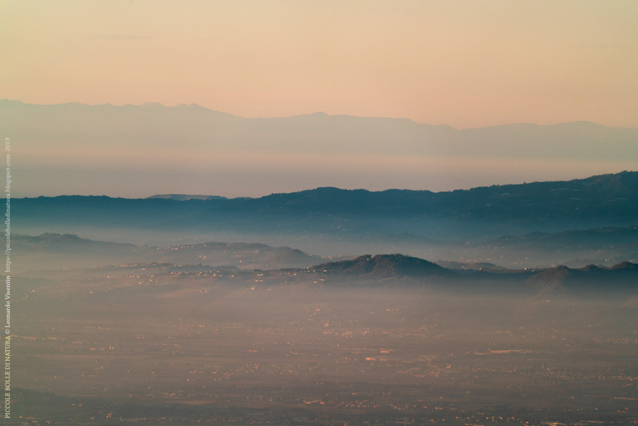 Vista su pedemontana vicentina, verso la Lessinia (sullo sfondo)