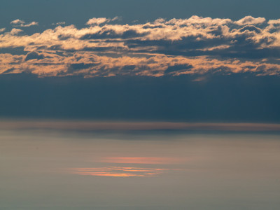 Vista su laguna di Venezia in "fiamme"