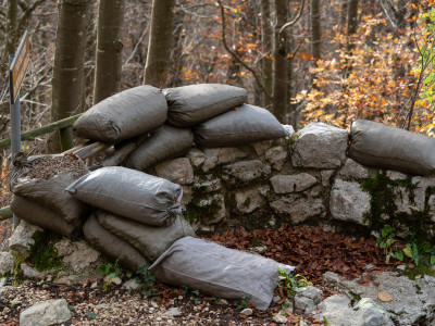 Postazione mitragliatrice della Grande Guerra